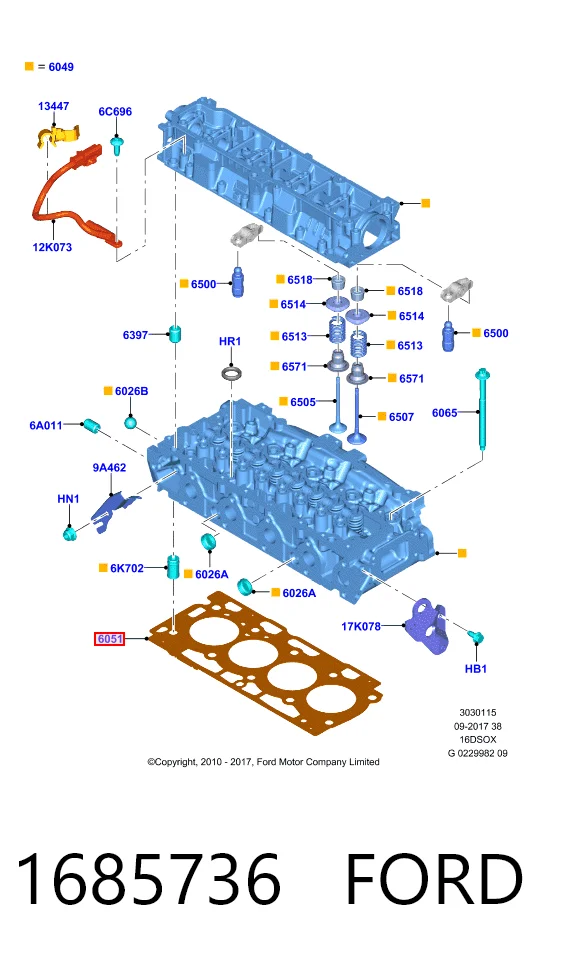 9676158280 Fiat/Alfa/Lancia Прокладка під головку