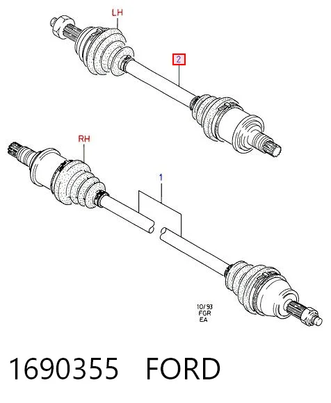 1690355 Ford Привід лівий