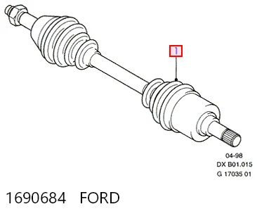 Купити Піввісь права Ford Fiesta COURIER J5S, J3S
