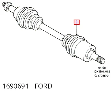 Привід передній лівий Ford Fiesta Mk4 хетчбек (JAS, JBS) (1996 - 2002) ціна, від 62.25 USD