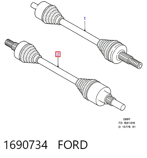  Ліва піввісь Ford Mondeo 2