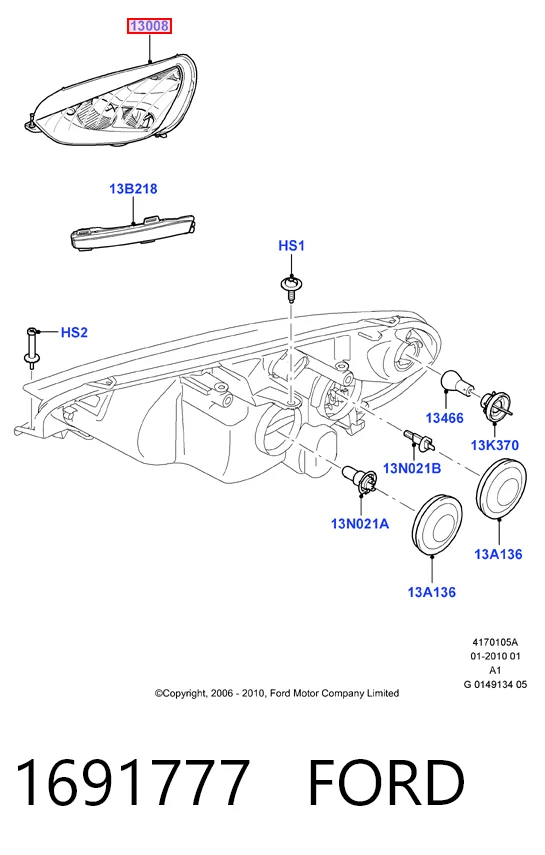 Купити Фара права Ford S-Max  CA1