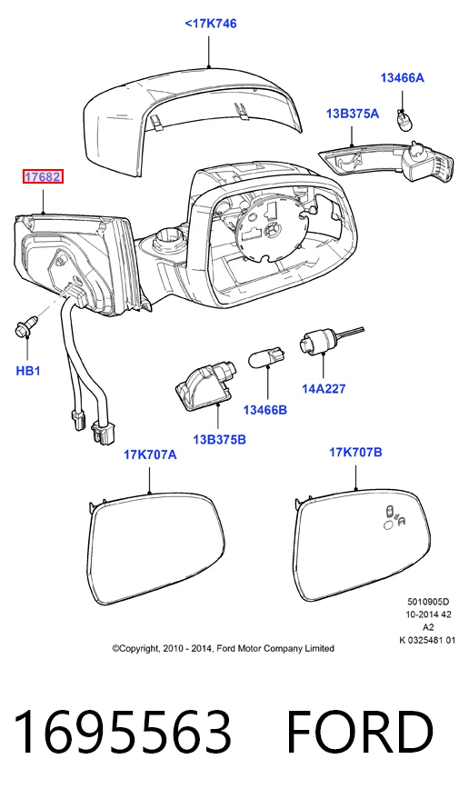 Праве бічне дзеркало Polcar 32D1529E ціна, від 146.31 USD