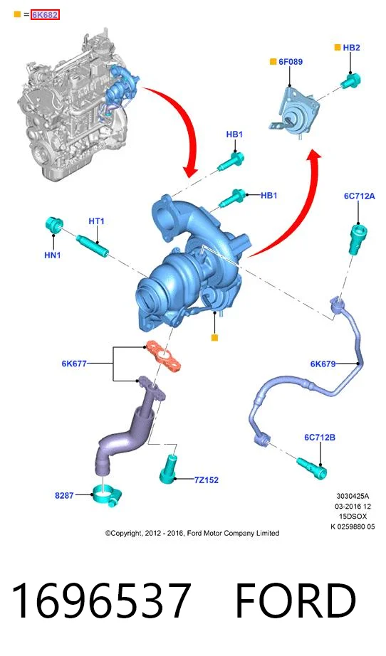 1696537 Ford Турбонаддув