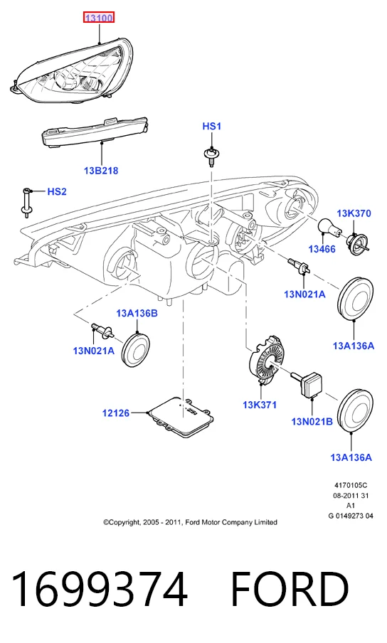 Купити Фара ліва Ford S-Max  CA1