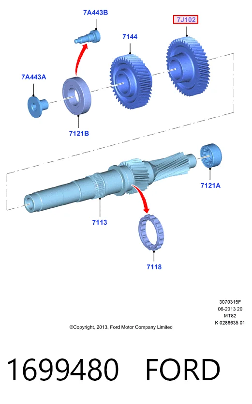 Шестерня 6-й передачі ведена Antonio Masiero 62047 ціна, від  USD