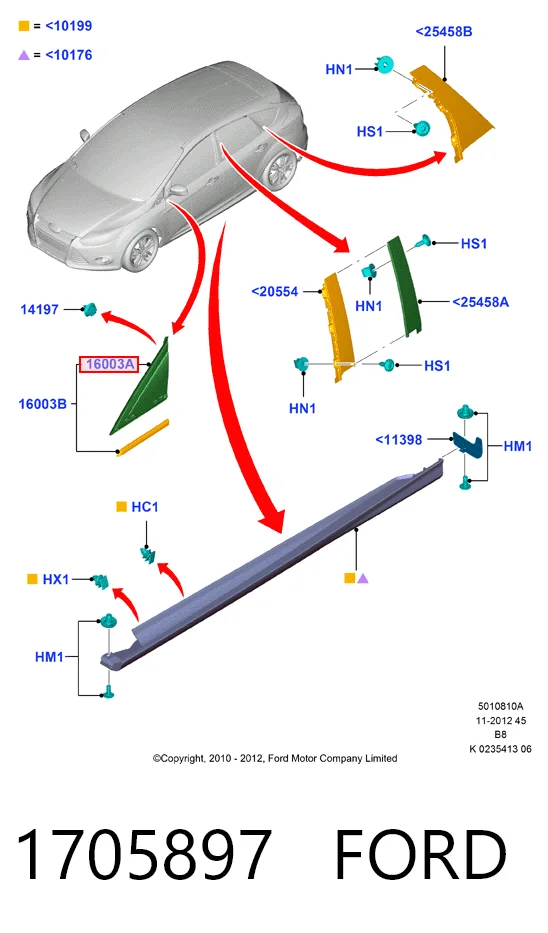HMPBM51A16004AF Hmpx Накладка стійки кузова зовнішня, передня права