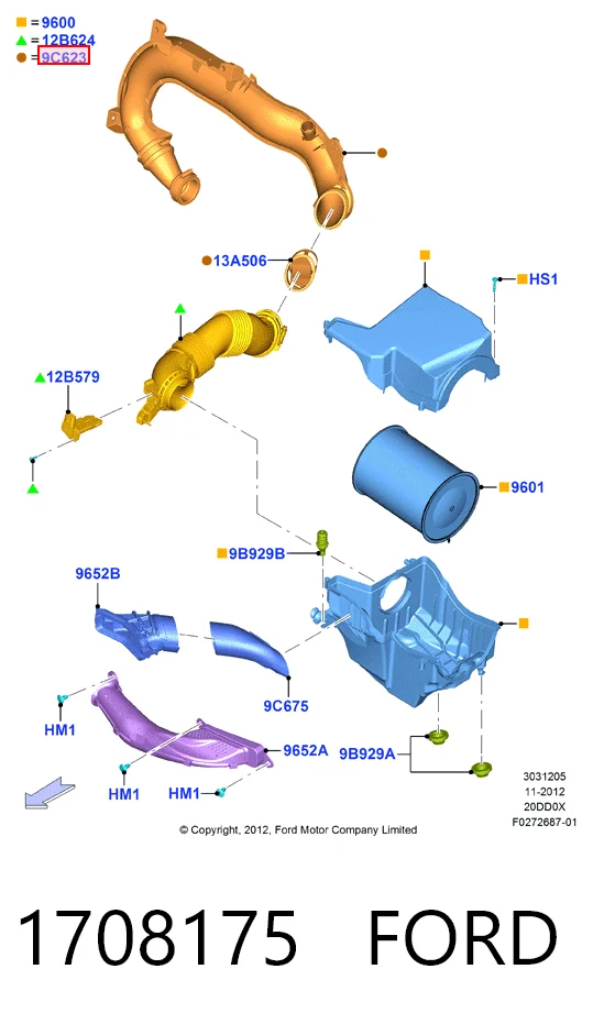 AV619C623BE Ford 