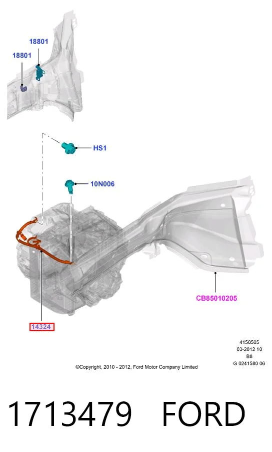 Купити F1FT10C679CB Ford Кабель маси акумулятора (АКБ)