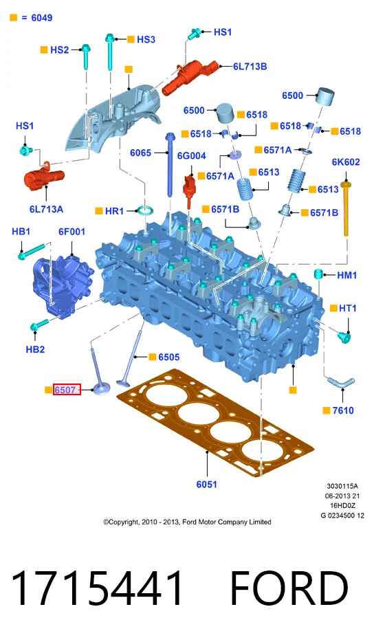 Клапана і штовхачі BGA V230712