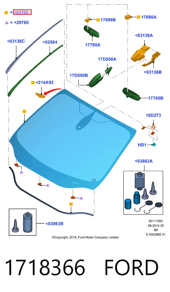 Автомобільне скло на Ford Focus III CB8