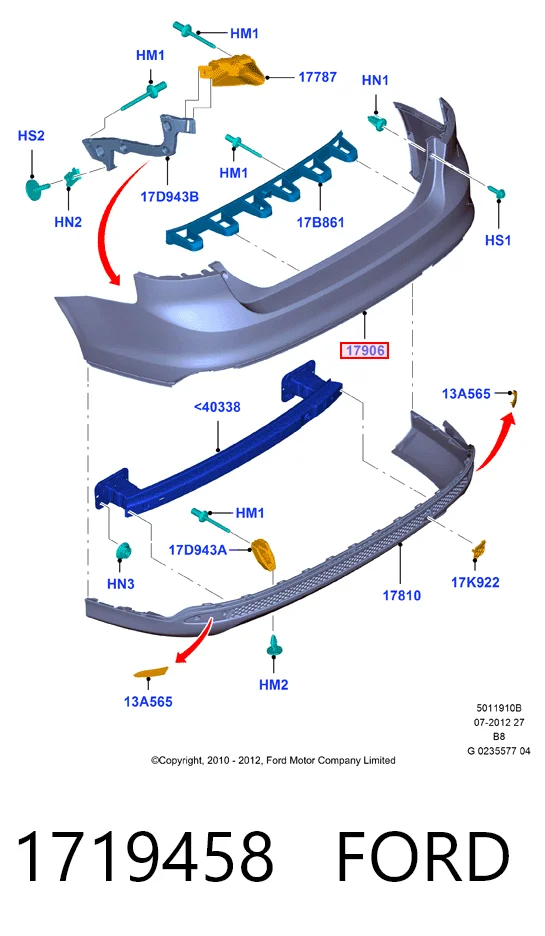 Купити Задній бампер Ford Focus III CB8
