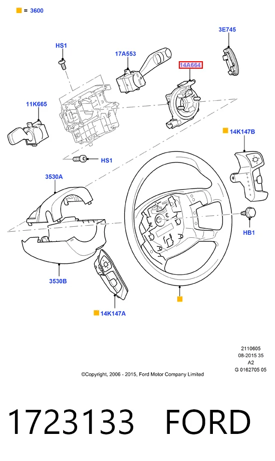 Шлейф Airbag на Ford Galaxy II CA1 WA6