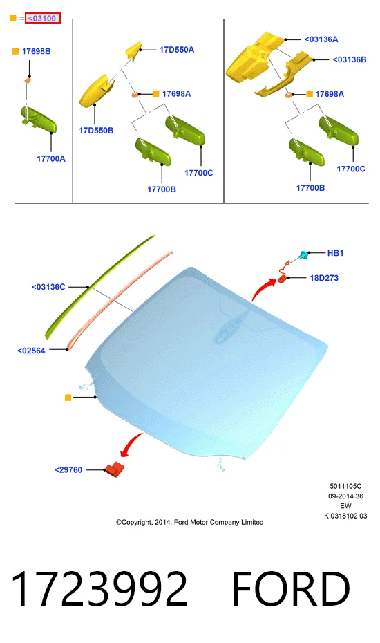  Лобове скло Ford Focus 3
