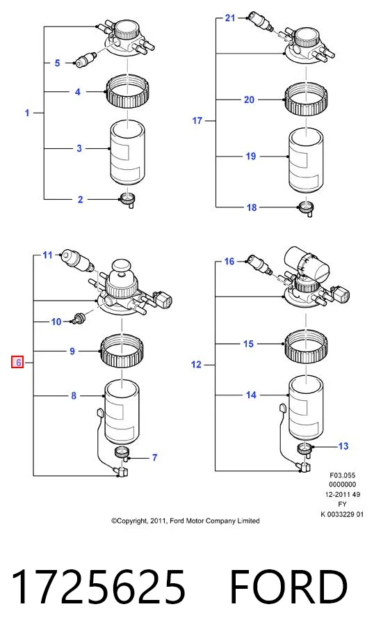 1725625 Ford Корпус паливного фільтра
