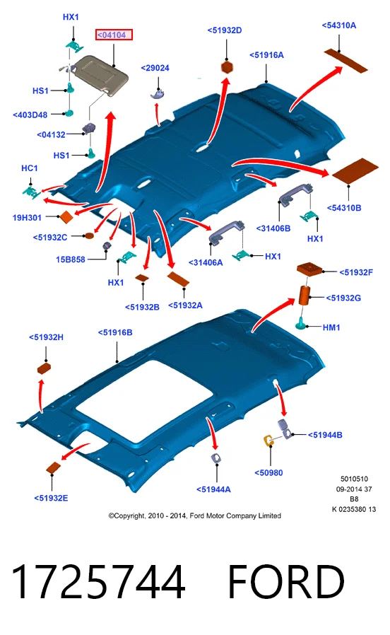 Козирок протисонячний на Ford Focus III CB8