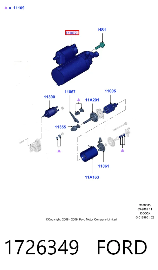 Стартер двигуна на Opel Combo B 