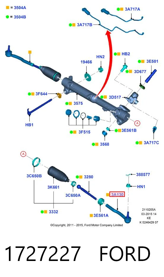1727227 Ford Зовнішній наконечник рульової тяги