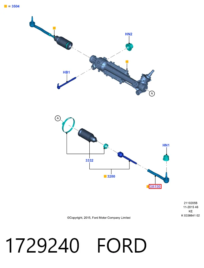 1729240 Ford Зовнішній наконечник рульової тяги