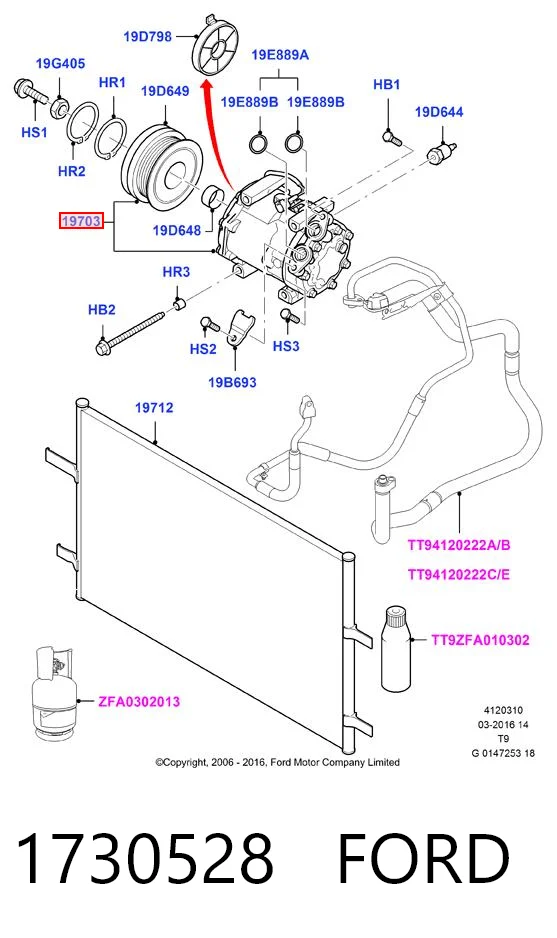 1730528 Ford Компресор холодоагенту
