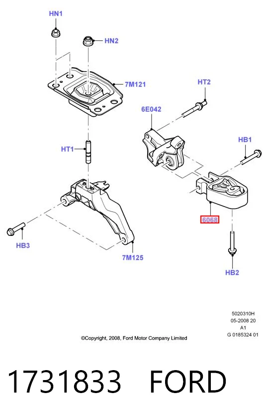 Купити 62432713 Pro-parts Задня опора двигуна