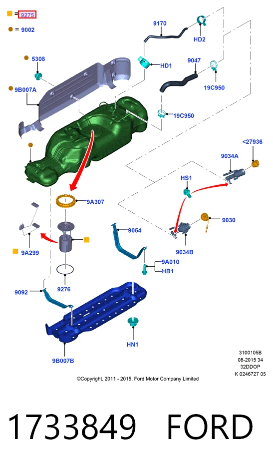 1733849 Ford Електробензонасос