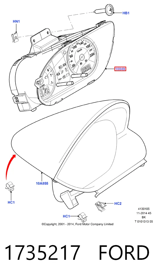 Щиток приладів Ford 6S6110849EJ