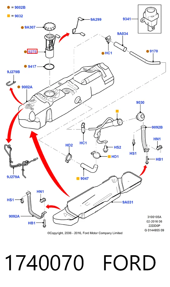 1740070 Ford Електробензонасос