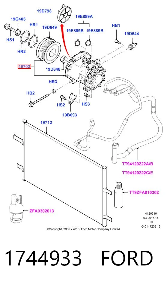Купити Муфта компресора кондиціонера Ford S-Max  CA1