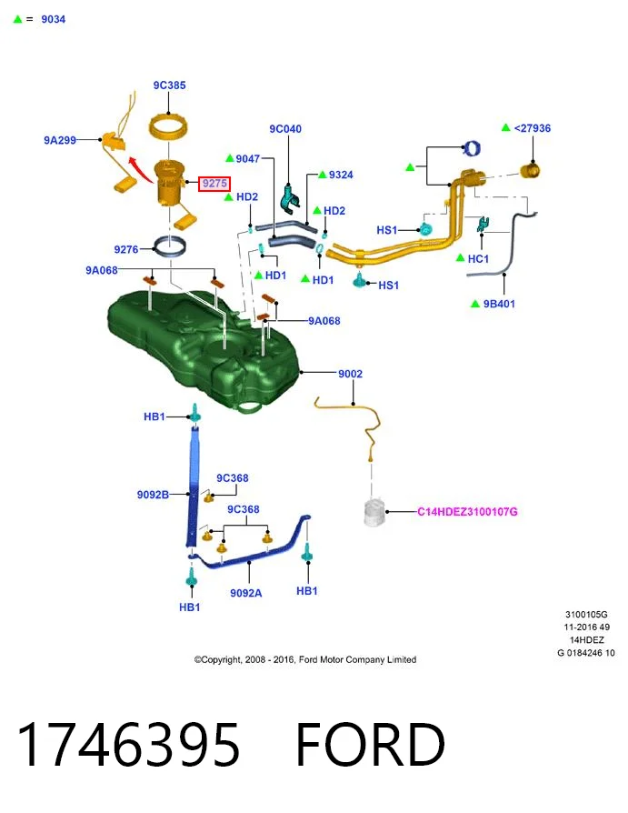 1746395 Ford Електробензонасос