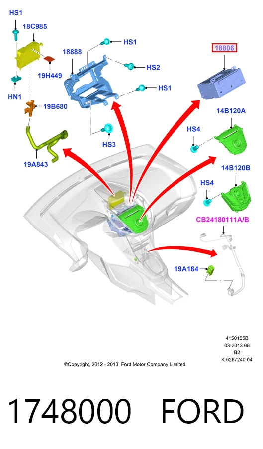 Купити BM5T18C815GN Ford Магнітола