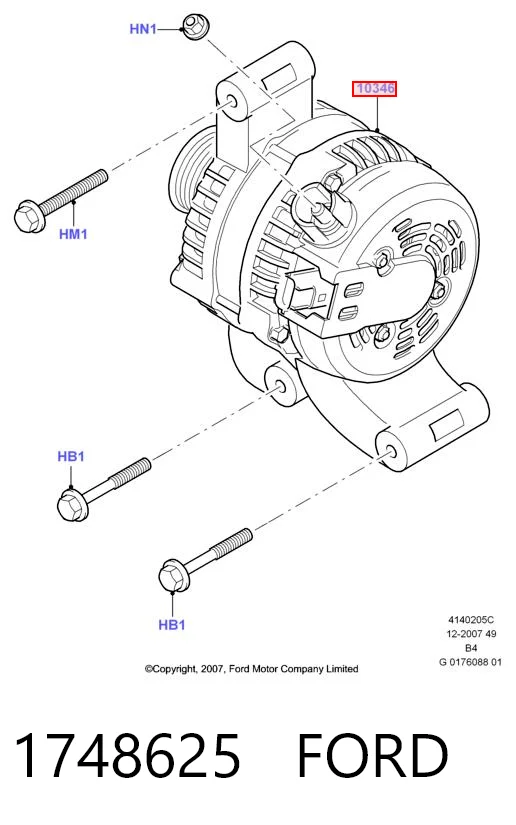 1748625 Ford Авто генератор
