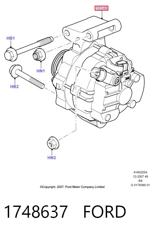 1748637 Ford Авто генератор