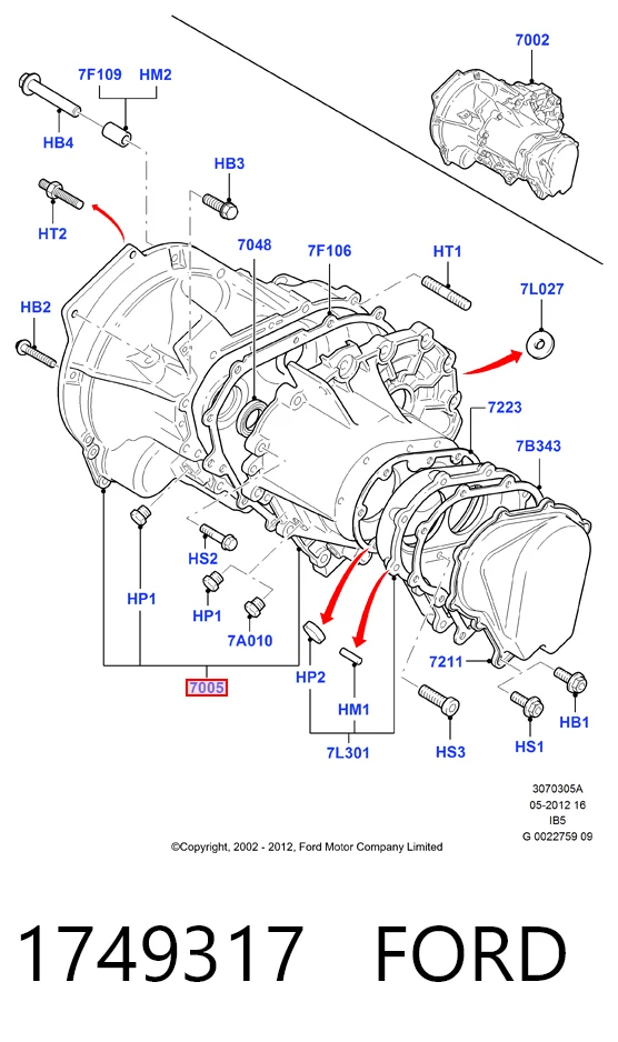 Підшипник КПП на Volkswagen Crafter 30-50 2E, 2EA, 2EB, 2ED, 2EH, 2EX