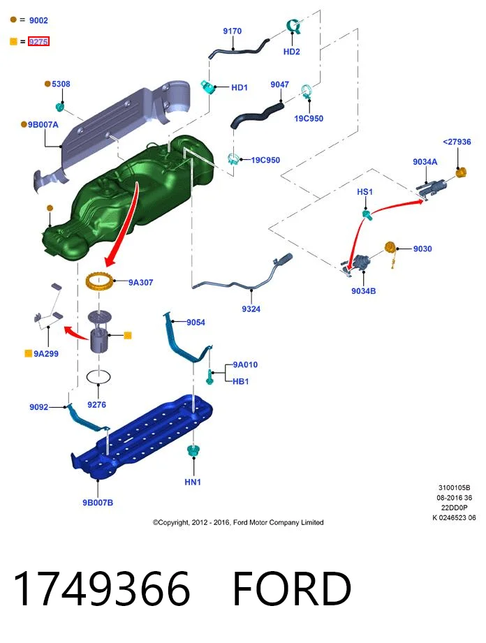 1749366 Ford Електробензонасос