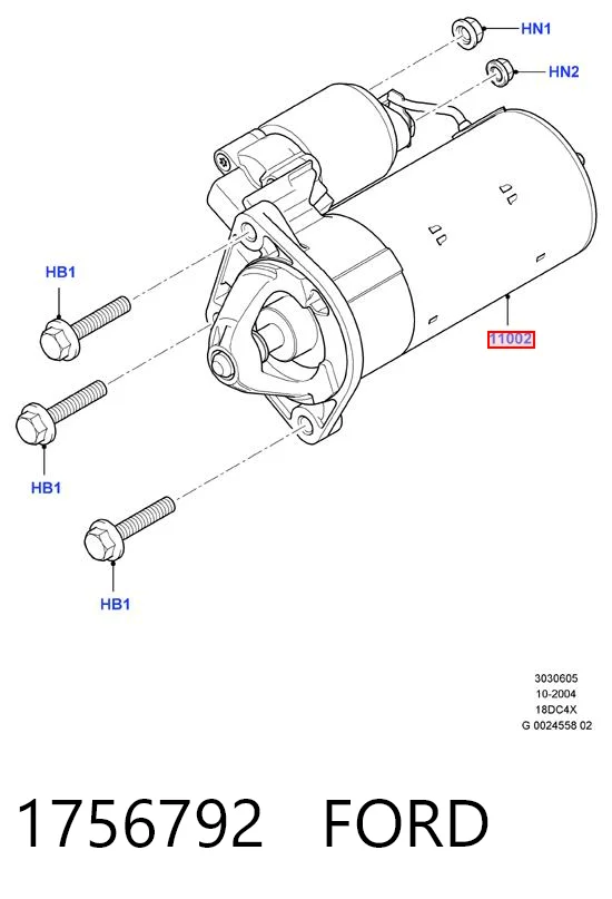 1756792 Ford Стартер двигуна