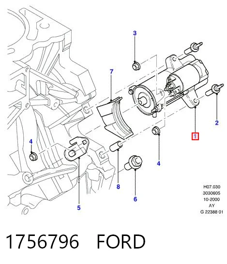 1756796 Ford Стартер двигуна