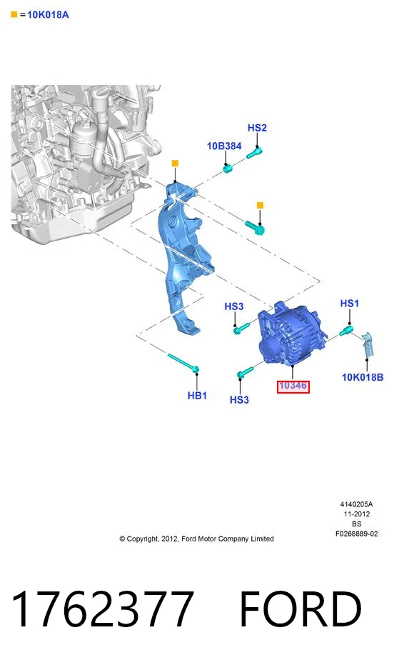 1762377 Ford Авто генератор