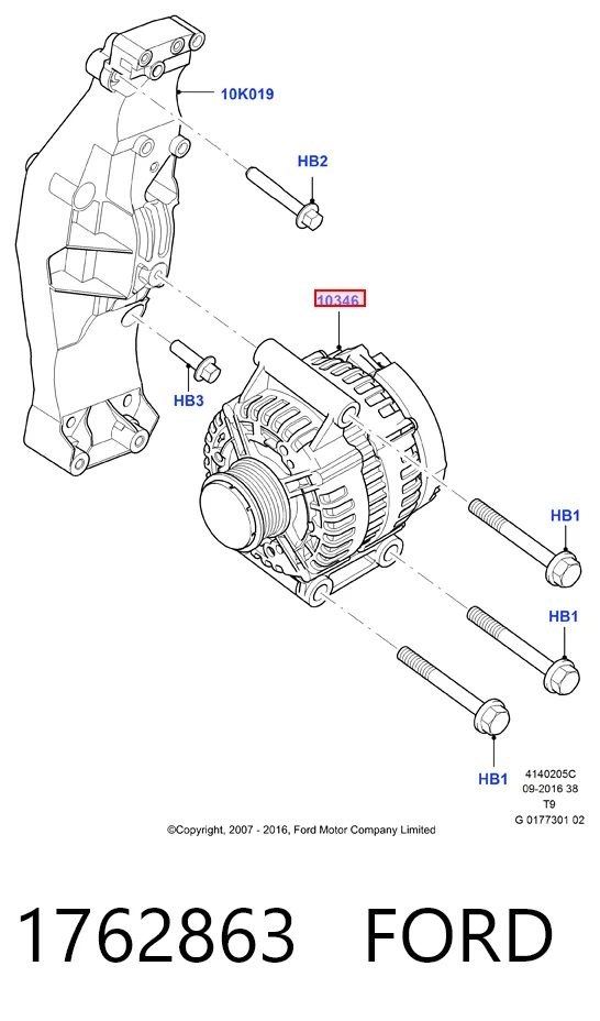 1762863 Ford Авто генератор