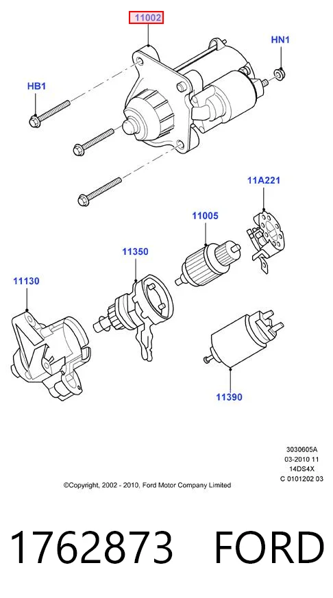 1762873 Ford Стартер двигуна
