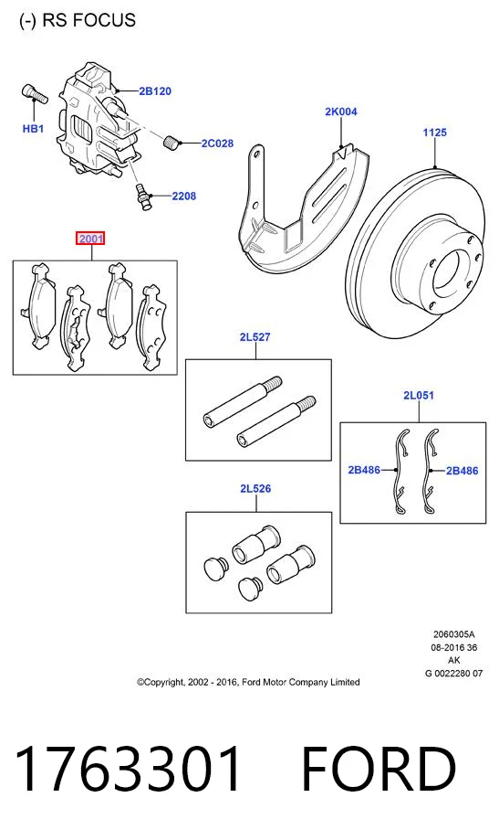 1763301 Ford Передні гальмівні колодки