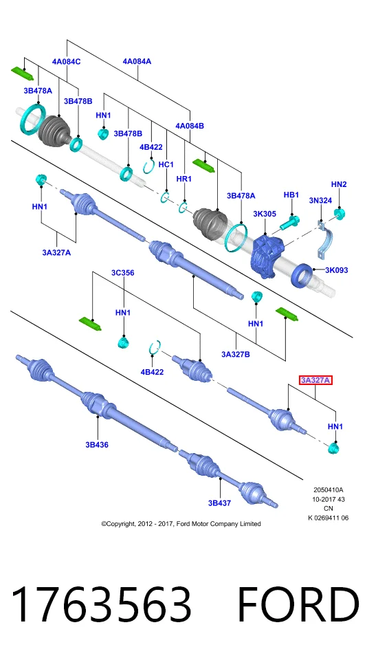 ШРУС зовнішній передній 0036453 GKN-Spidan