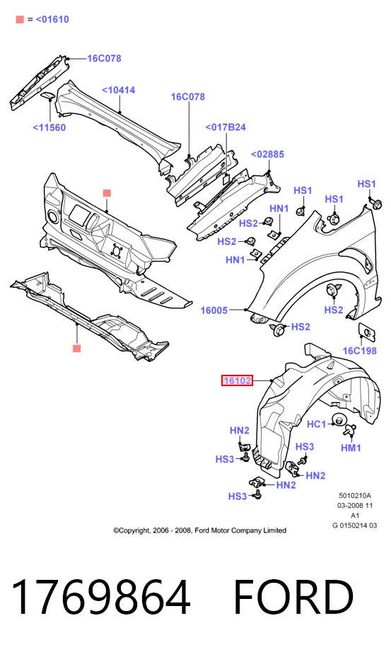  Підкрилок передній правий Ford S-Max 