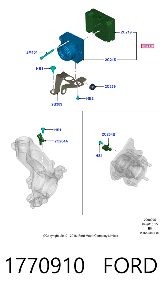 Блок управління АБС (ABS) на Ford Focus III CB8