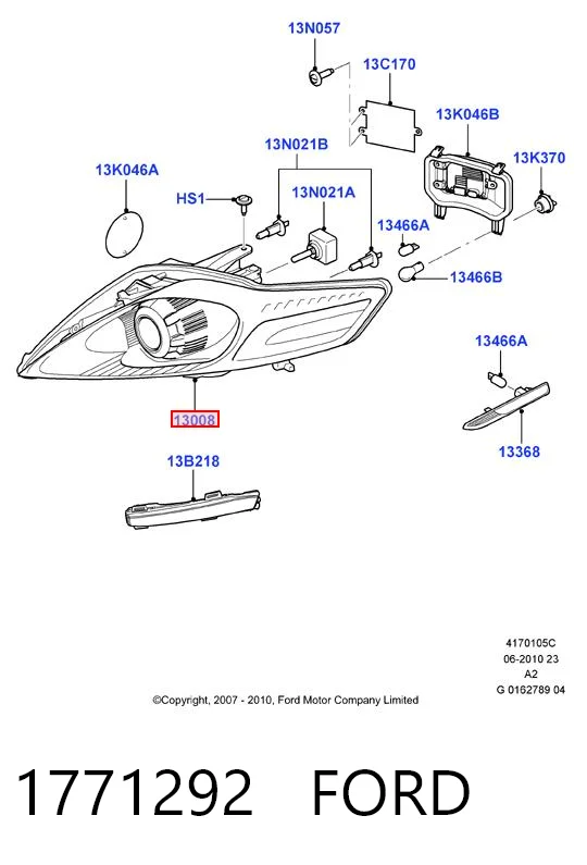 Фара дальнього світла в зборі Visteon 2020101067 ціна, від 446.42 USD