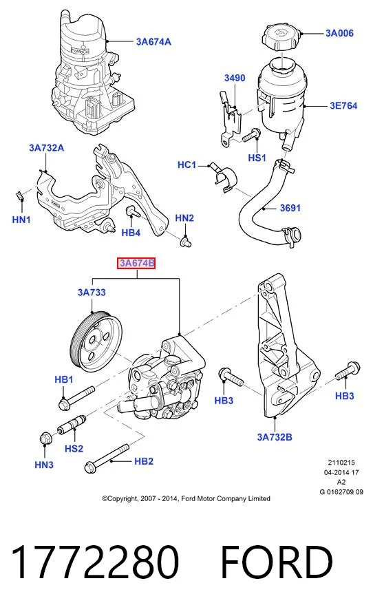 1772280 Ford Насос гідропідсилювача