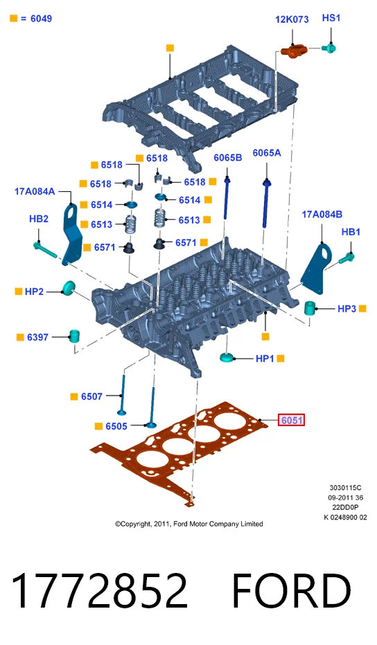 Прокладка ГБЦ Citroen Jumper фургон (250) (2006 - 2026) ціна, від 47.62 USD