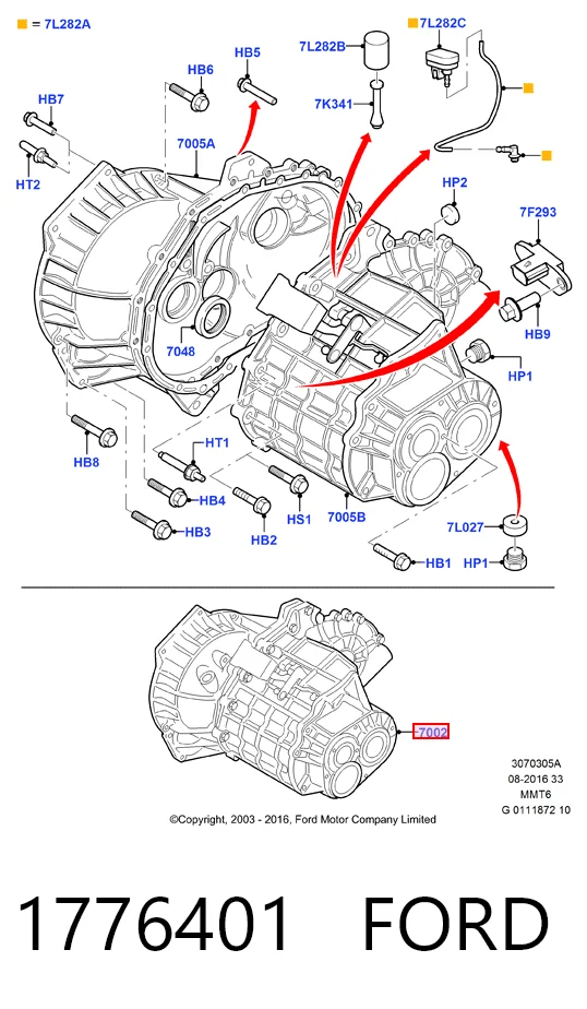 МКП в зборі Ford Kuga II позашляховик (CBS) (2012 - 2019) ціна, від 206.66 USD