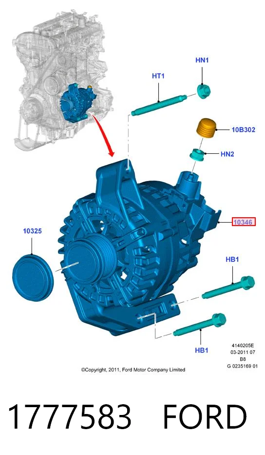 1777583 Ford Авто генератор