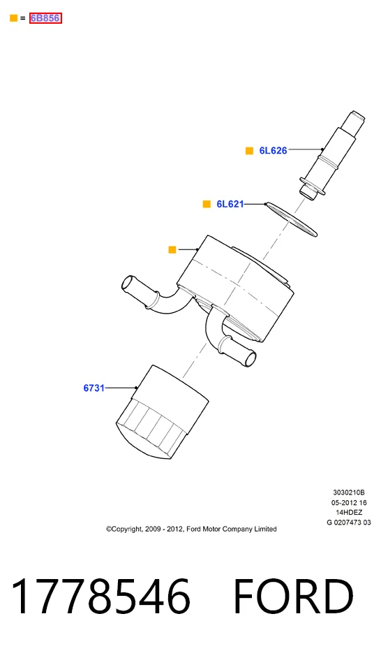 1778546 Ford Радіатор масляний